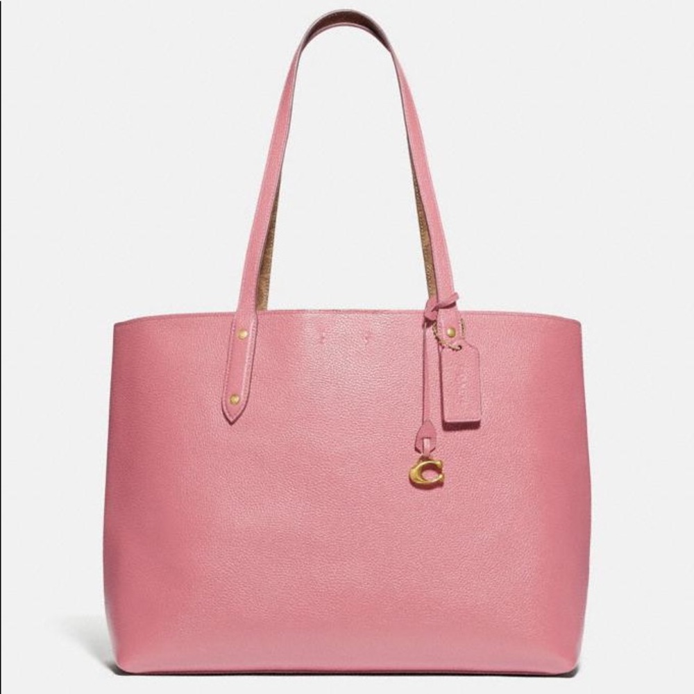 Coach Central Tote w/Signature Canvas Blocking